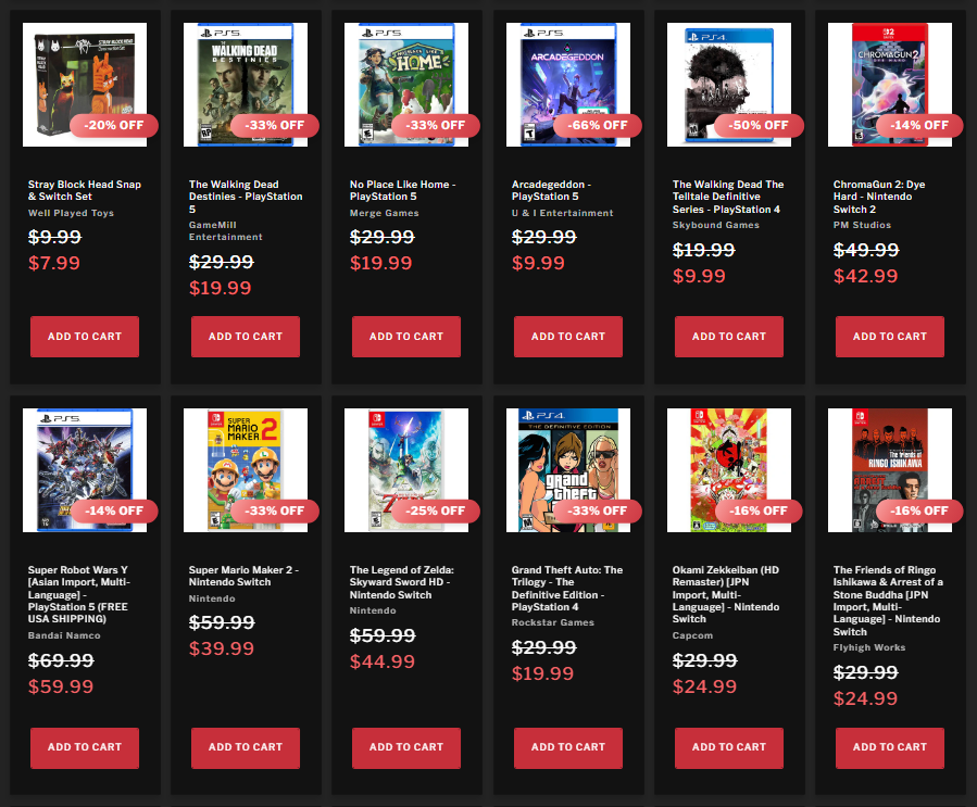 PhysicReleases's tweet image. LBG CLEARANCE: lootboxgaming.us/DuQc6i #NintendoSwitch #PlayStation4 #PlayStation5

𝗙𝗿𝗲𝗲 𝗨𝗦𝗔 𝗦𝗵𝗶𝗽𝗽𝗶𝗻𝗴 when you spend $59+ #NSW #PS4 #PS5