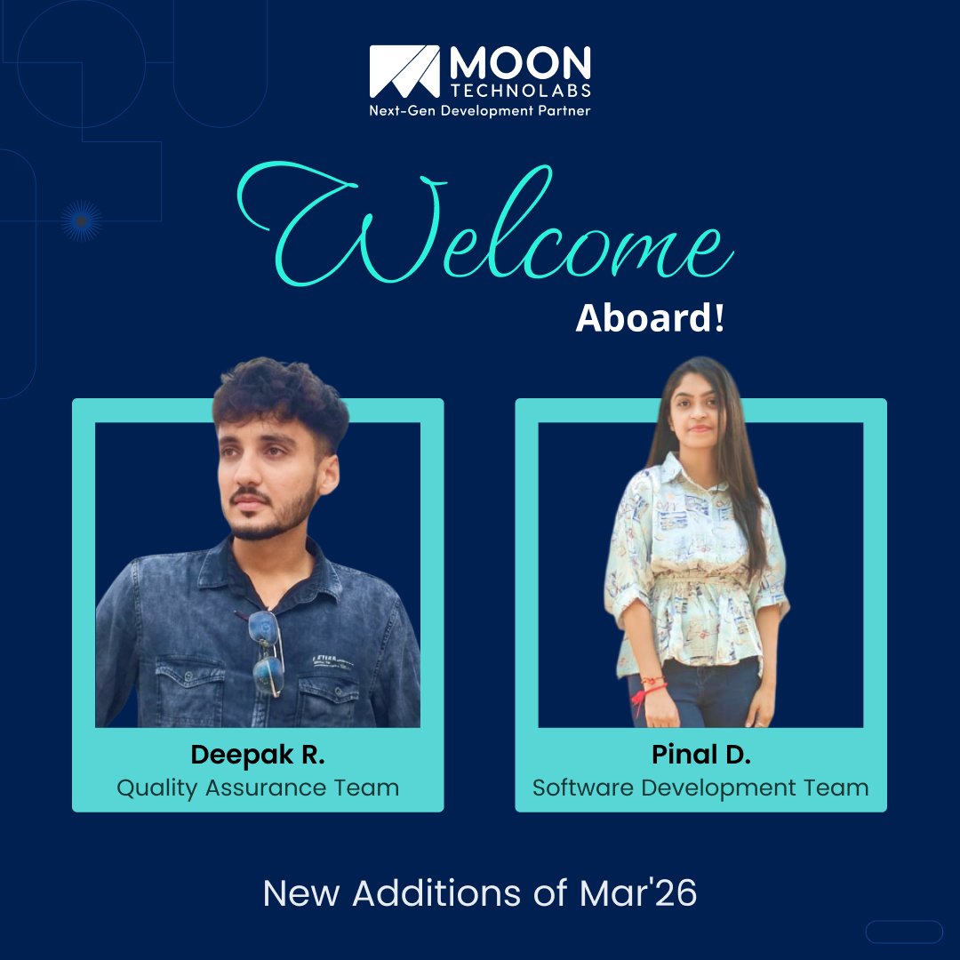 moontechnolabs's tweet photo. Onboarding new members to the Moon Technolabs crew. 👏

We hope y’all will fuel our team with positivity and find your time with us rewarding.

Looking forward to some epic teamwork! 🤝
.
.
.
#MoonTechnolabs #MoonWelcome #GrowWithMTPL #Welcome #MoonTechnolabsFamily https://t.co/EggXvVy9SE