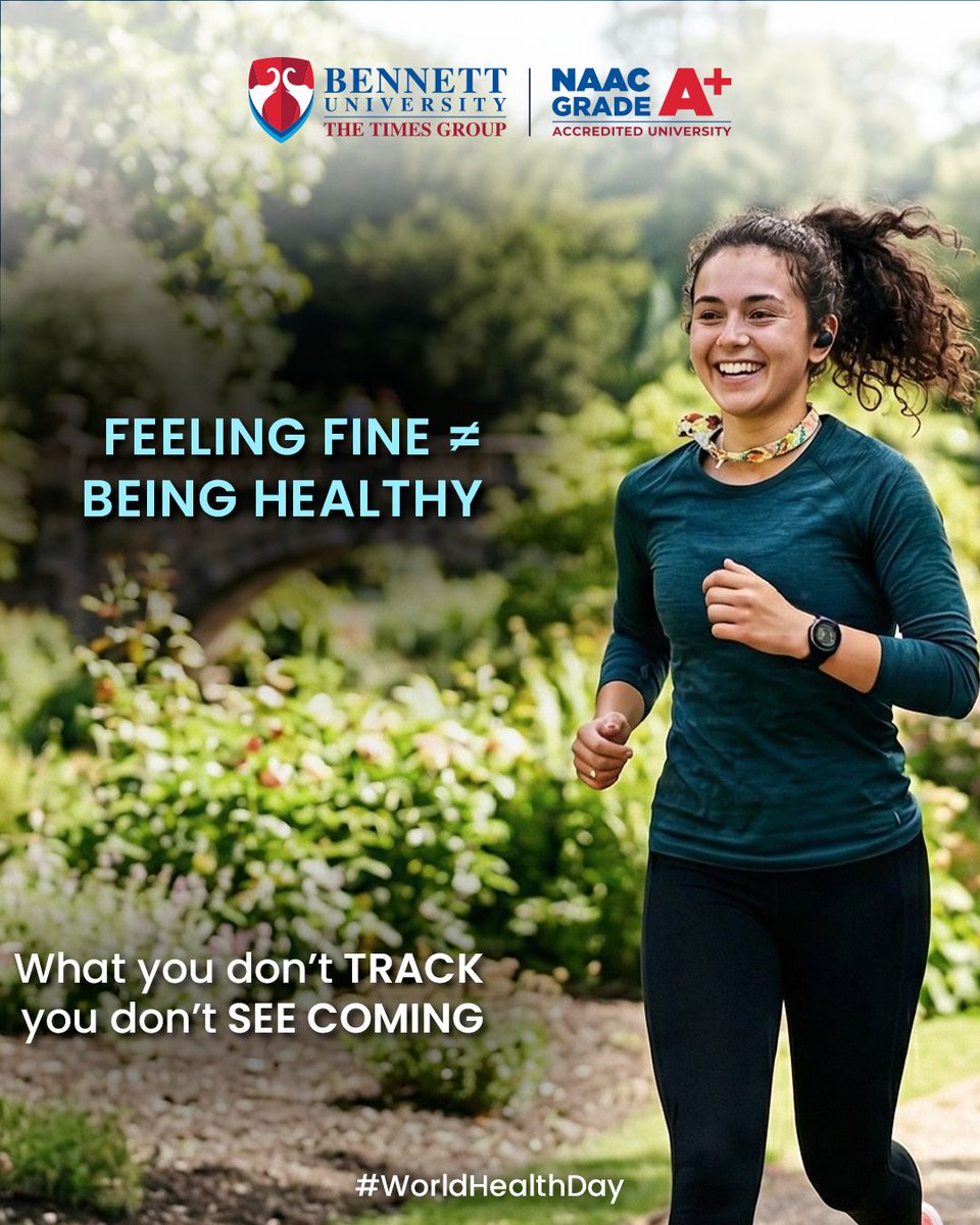 bennettuniv's tweet image. Advice is good. Evidence is better.

This #WorldHealthDay, track your health, build consistent habits, and stand with science.

#BennettUniversity #HealthyLiving #Fitness #Consistency #StandWithScience