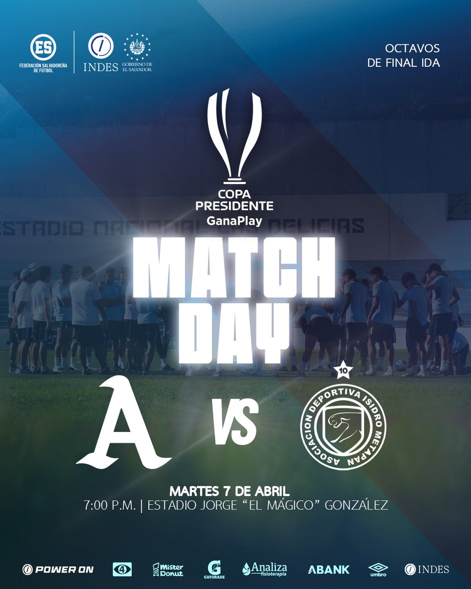 ℋ𝑜𝓎 𝒿𝓊𝑒𝑔𝒶 𝒜𝓁𝒾𝒶𝓃𝓏𝒶. 👊🏼

🆚 ADI Metapán 
🏆 Copa Presidente 
⚽️ 8vos de Final - IDA 

#AlianzaFC 🅰️