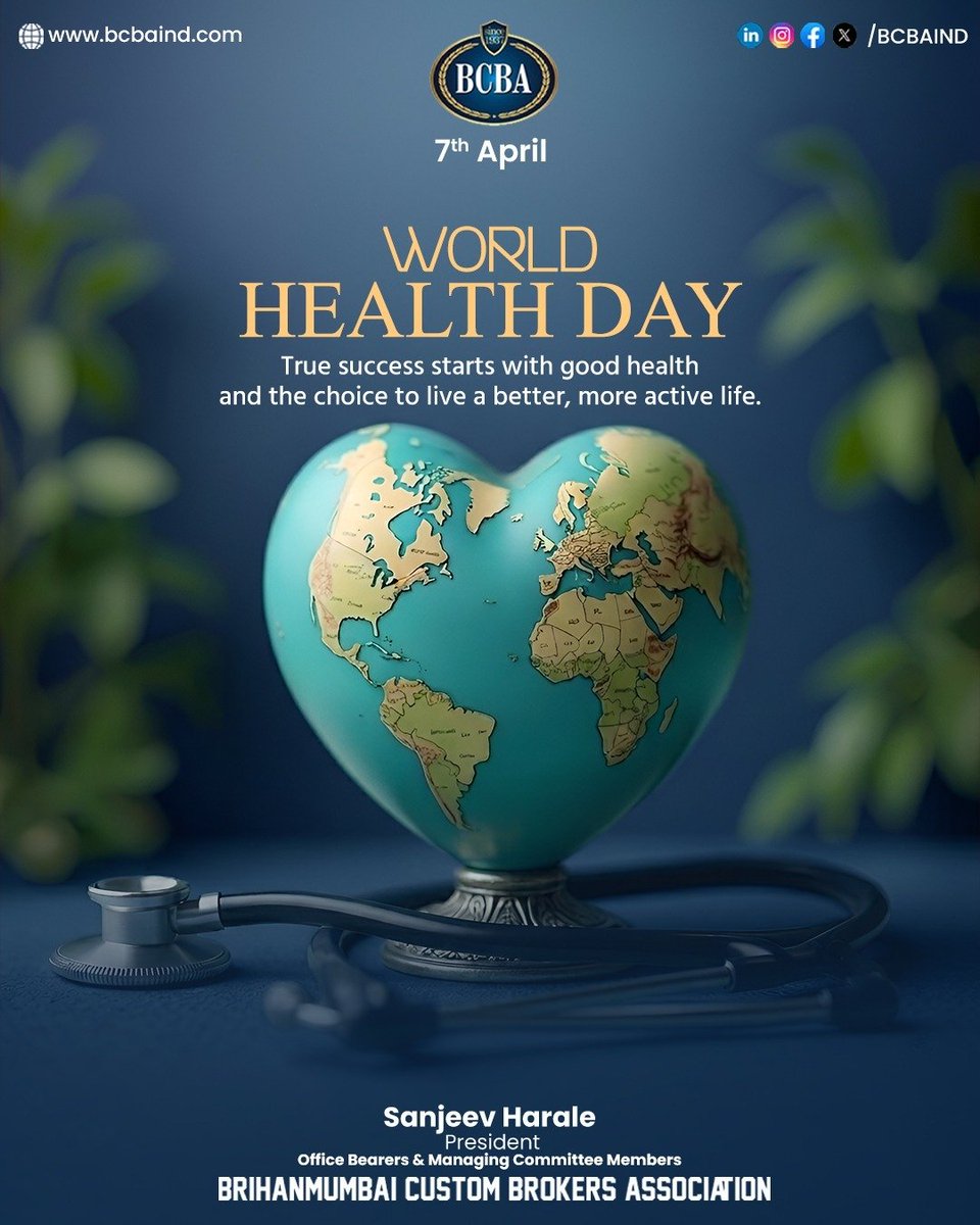 BCBA_IND's tweet photo. Health is the foundation of sustained performance and growth. Strong individuals build strong industries. This World Health Day, let’s actively commit to choices that support long-term well-being, for ourselves and those around us.
#BCBA #WorldHealthDay #HealthyWorkplace https://t.co/VEybj8N9td