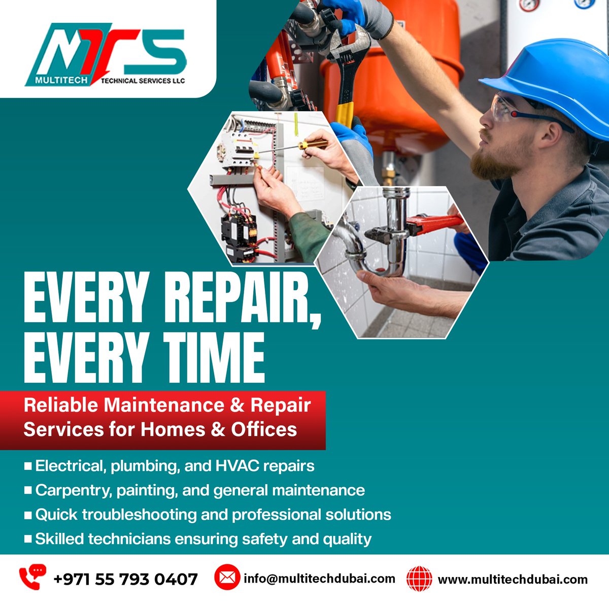 mttservicesdxb's tweet image. Keep your property running smoothly with Multitech Dubai’s general maintenance &amp;amp; repair services

📞 +971 55 793 0407
📧 info@multitechdubai.com

#MultitechDubai #MaintenanceServices #GeneralRepairs #DubaiHomes #ReliableService