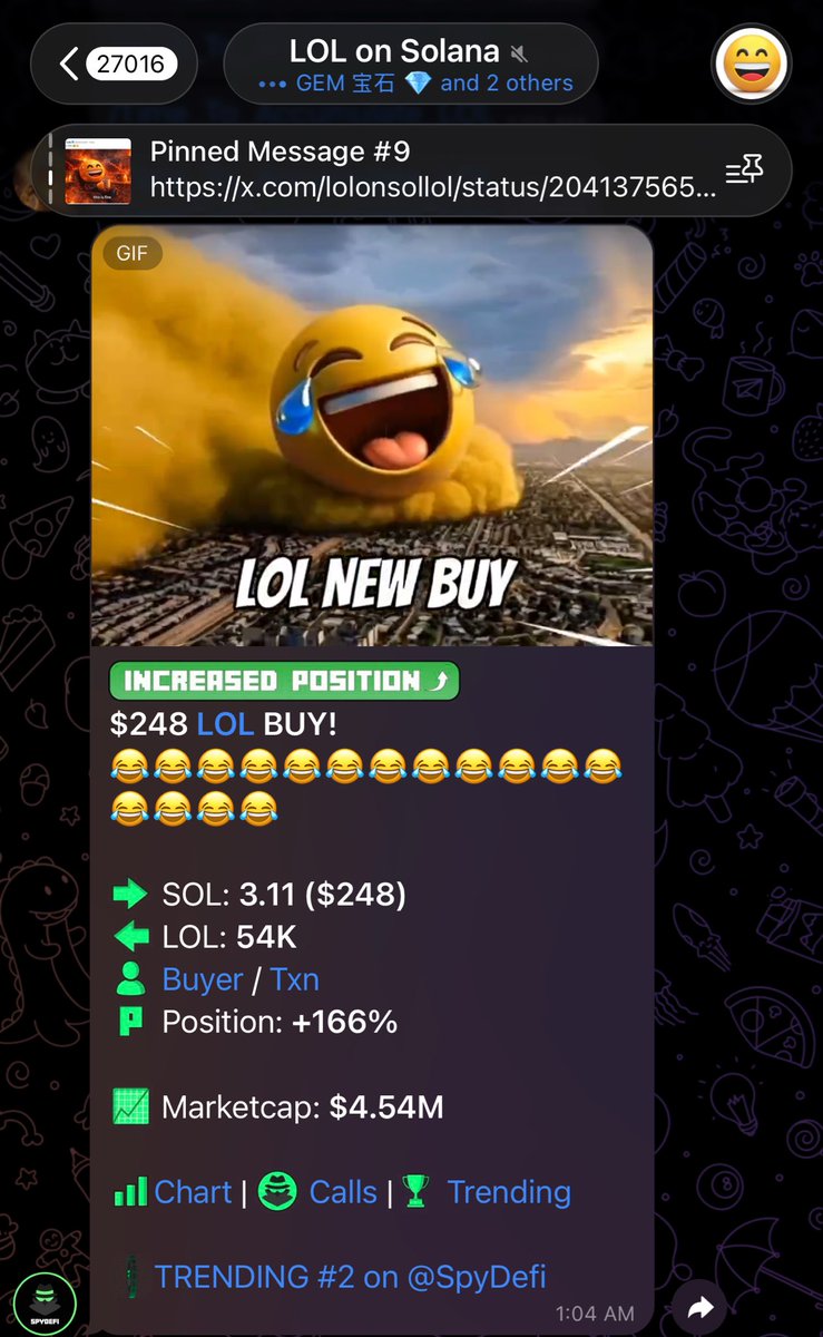 SonicsJournal's tweet photo. To the $LOL Community! 😂

On this day, I write to all my fellow LOLians that we will make it together to the top of the mountain! Screenshot this so we can look back at 1B+ mcap and laugh about how we stood strong while we shook out the last of the paper hands at 4.5m mcap! What a glorious day that was! 😂

This is the moment some people overlooked us but also the moment that some took advantage of LOL and changed their lives forever! 

Again, screenshot this so we can laugh in Dubai while we party on the palm together!!!🍾

In the end, $LOL will have the last laugh! 😂😂😂

Ca: 34q2KmCvapecJgR6ZrtbCTrzZVtkt3a5mHEA3TuEsWYb

X: @lolonsollol 

~Sonic