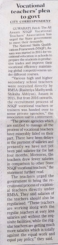 Vocational Teachers' Association of Assam NSQF tweet media