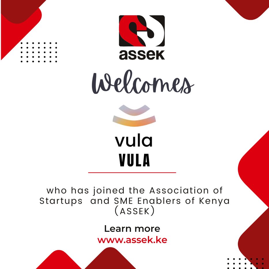 ASSEKnews's tweet photo. 🎉Join us in celebrating and welcoming our new member!  

ASSEK officially welcomes Vula to the association, advancing financial inclusion and SME growth across Africa

Learn more about Vula here: https://t.co/IzOkriIeBV

#ASSEK #Vula #NewMember #SMEGrowth #FinancialInclusion https://t.co/EnkumG5fvH
