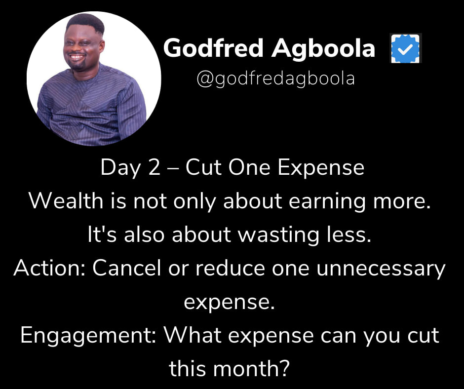 AgboolaToju's tweet photo. Control your expenses!
Very vital! https://t.co/f7CwZkbIWn