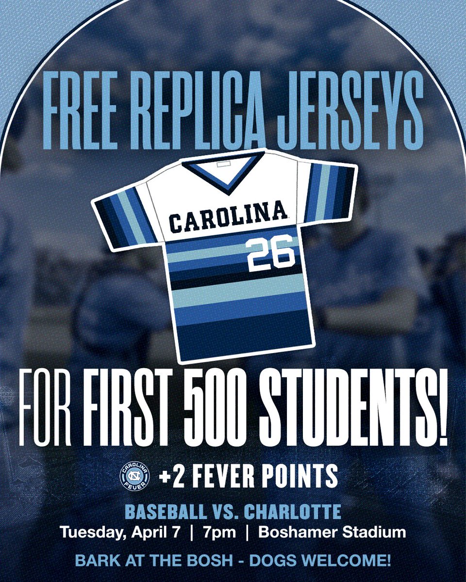 DiamondHeels's tweet image. BIG day at the Bosh ahead!

🐶 Bark at the Bosh
🥳 @carolinafever game!
👕 Replica jerseys (students only)