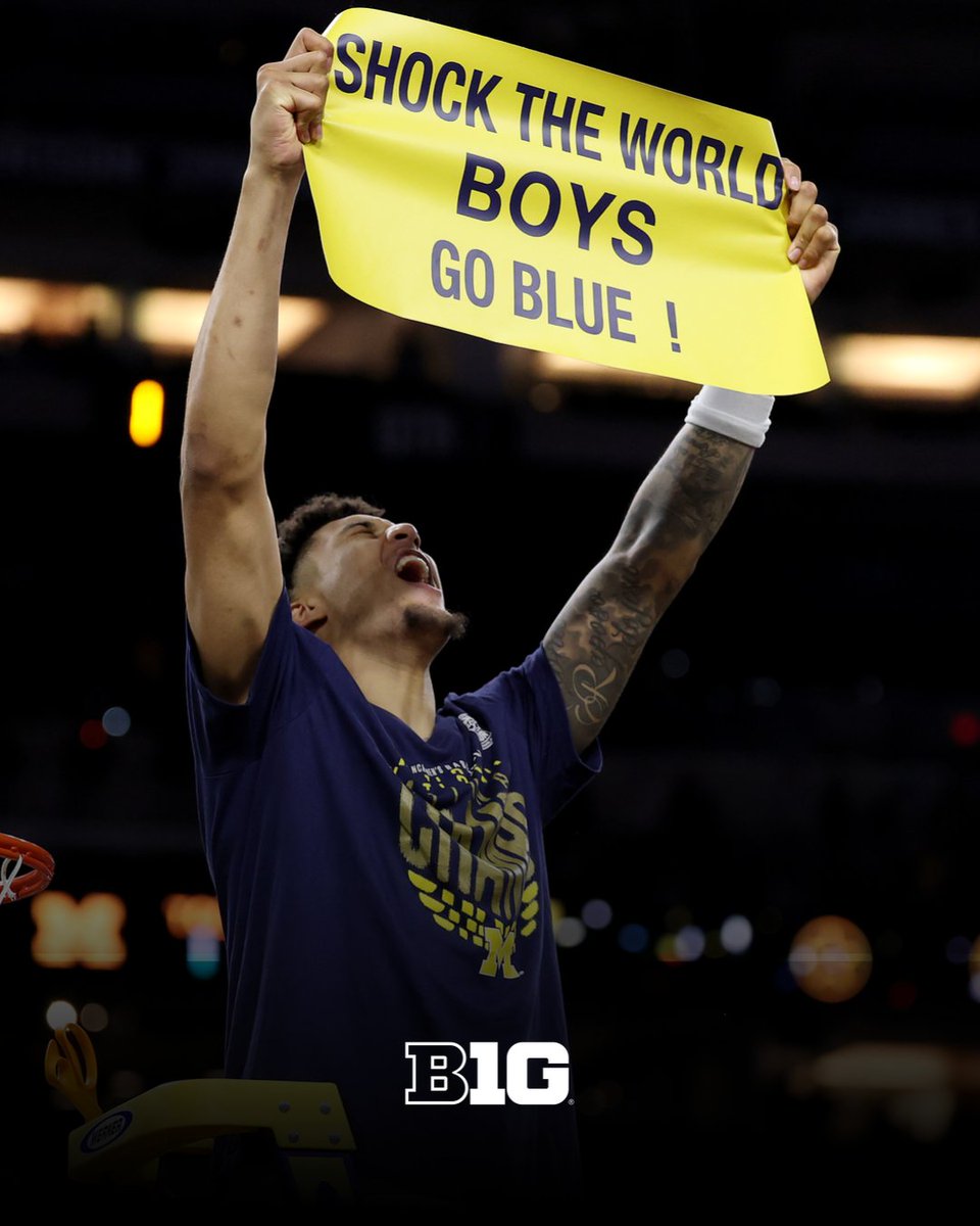 bigten's tweet photo. Goodnight, @umichbball 😴🏆 https://t.co/Mg61qh64Mm