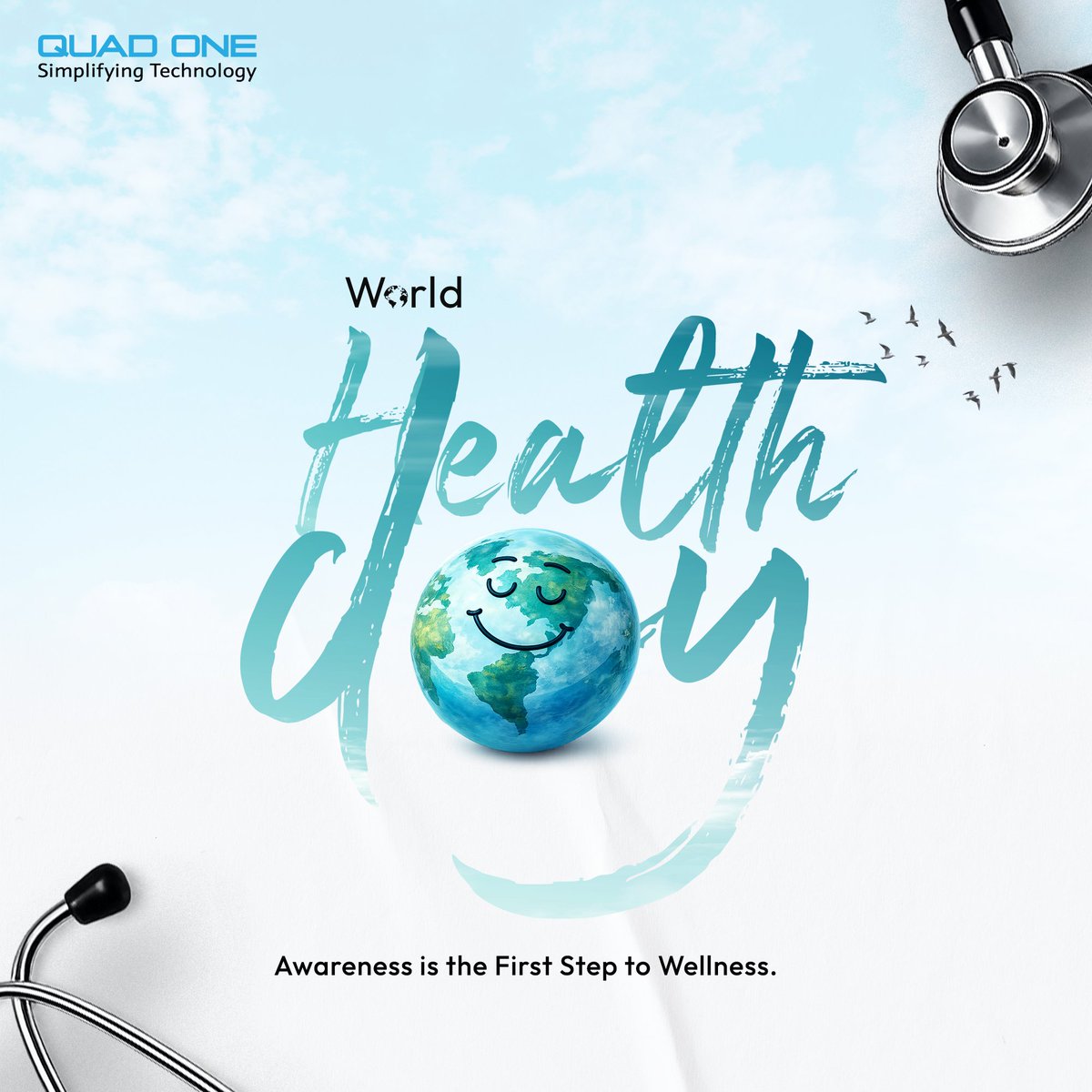 quadone's tweet photo. This World Health Day, #QuadOneTechnologies encourages you to slow down, listen to yourself, and take simple steps toward a healthier lifestyle.

#WorldHealthDay #HealthAwareness #QuadOneTechnologies #StayHealthy #WellnessMatters #HealthyLiving #SelfCare #MentalHealthMatters https://t.co/bqNaQ0EIlB