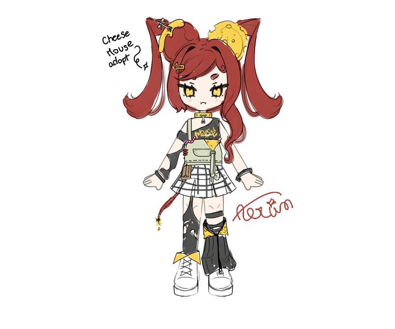 aerindear's tweet photo. Cheese Mouse adoptable~

• Available on my Ko-Fi for pre-claim • https://t.co/xV38cTiGZu