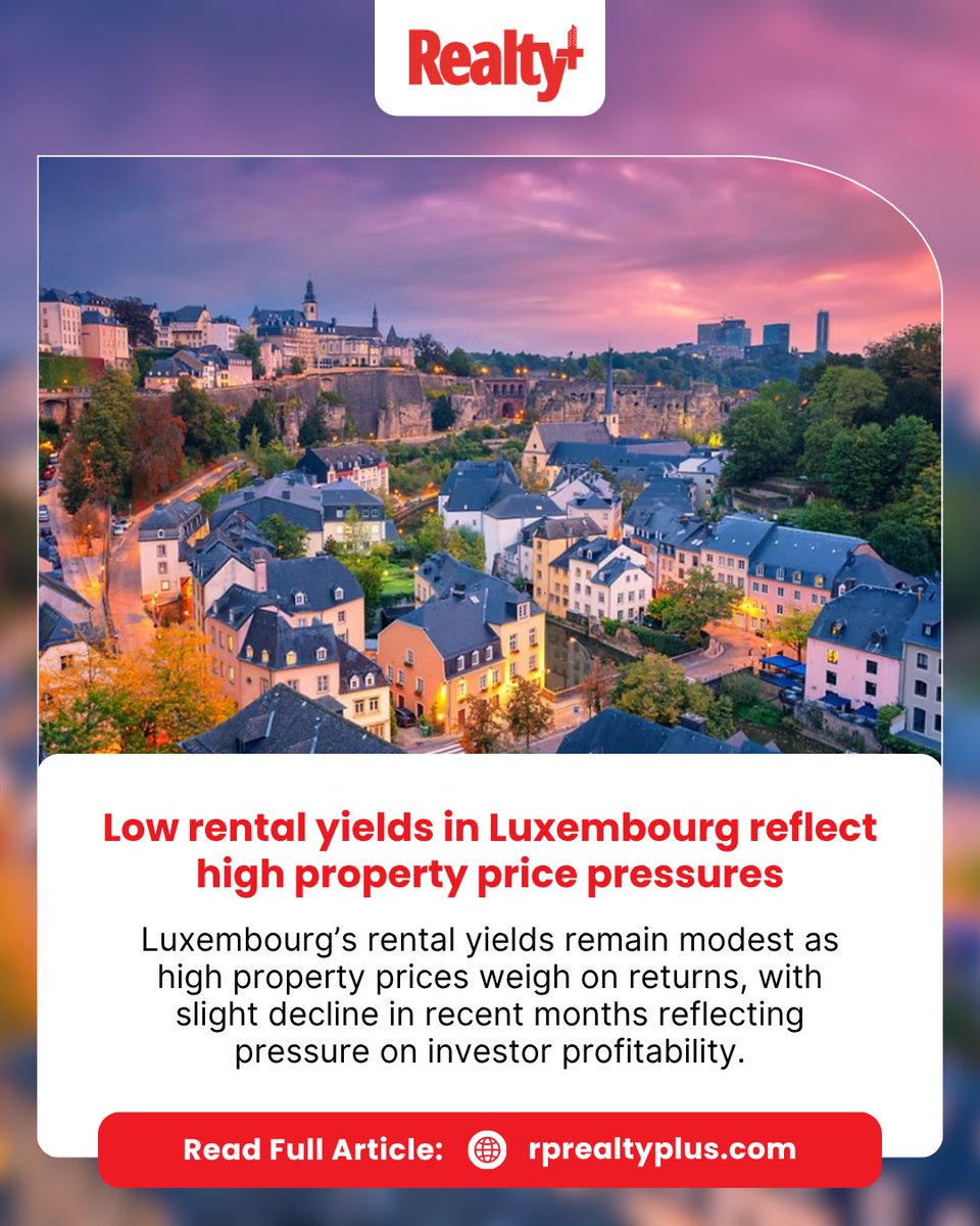 RPRealtyPlus's tweet image. Realty+ Top News | 7th April 2026👇🏽

Urban Shelter Push
🔗 rprealtyplus.com/news-views/suh…

Bengaluru Boom
🔗 rprealtyplus.com/news-views/ben…

J&amp;amp;K Land Challenge
🔗 rprealtyplus.com/news-views/ove…

Luxembourg Yields
🔗 rprealtyplus.com/news-views/low…

#realtyplus #markettrends #topnews