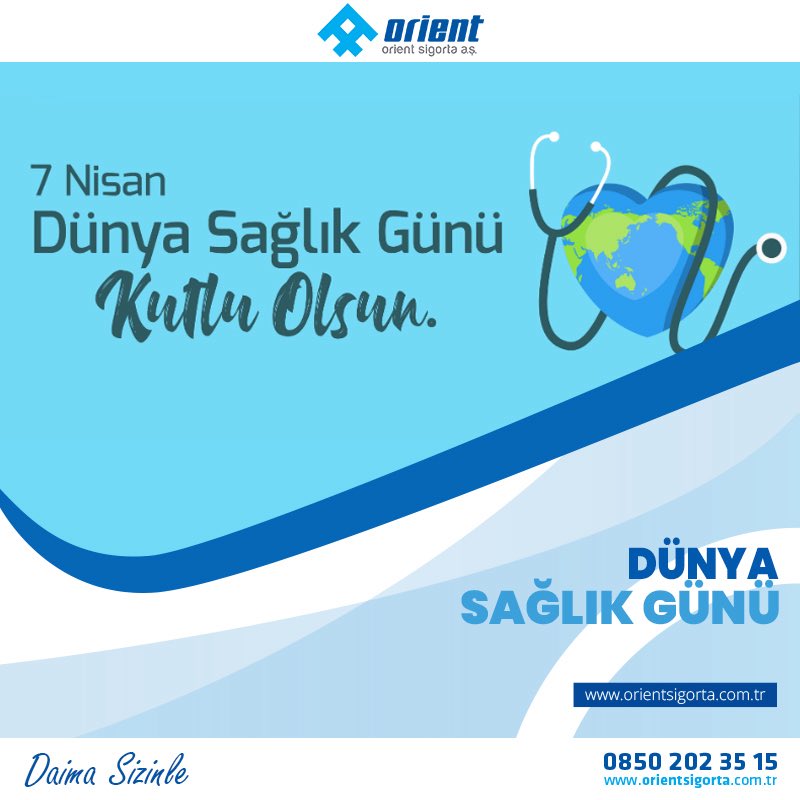 OrientSigorta's tweet photo. 7 Nisan Dünya Sağlık Günü kutlu olsun; sağlıklı bir yaşam herkes için temel bir haktır.

Daima Sizinleyiz!

📞 0850 202 35 15 🖥 https://t.co/cnQ0I6dx1X

#OrientSigorta #DaimaSizinle #Acente #DünyaSağlıkGünü #7Nisan #SağlıklıYaşam #SağlıkHaktır #Farkındalık https://t.co/E9TXE7Df56