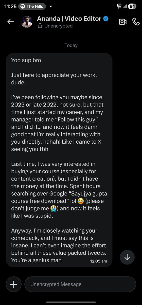 _Sayujya's tweet photo. Messages like these are the ones that keep me going.

Extremely grateful✨️ https://t.co/gJkbpwsvYC