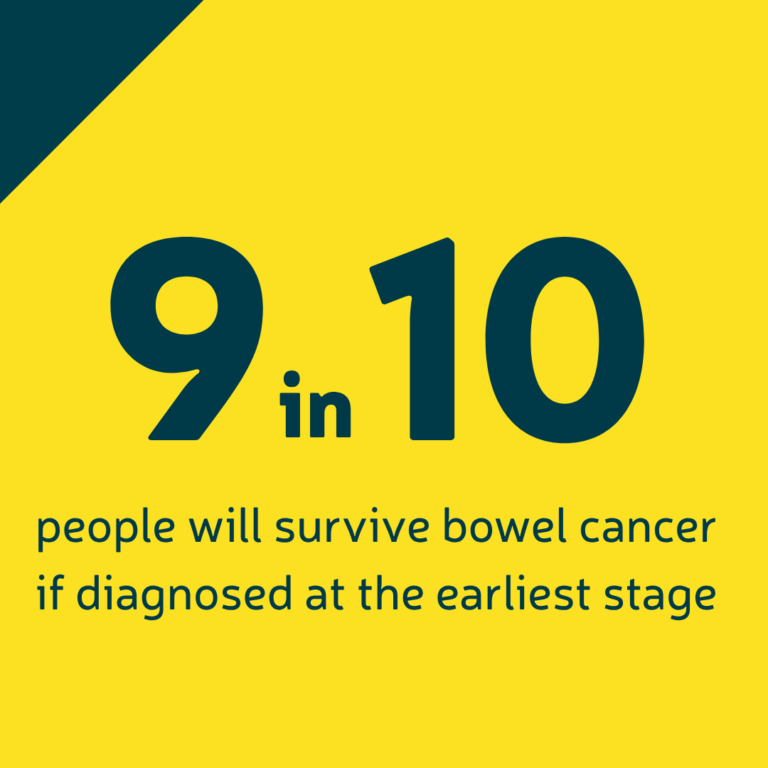 bowelcanceruk's tweet photo. This #BowelCancerAwarenessMonth we're focusing on early diagnosis. 

We want as many people as possible to know that bowel cancer is treatable and curable especially if diagnosed early. Nearly everyone survives bowel cancer if diagnosed at the earliest stage.

This month we're asking you to help us spread the message and raise vital awareness. Get involved and #PassItOn: https://t.co/ofDdRNcVHc