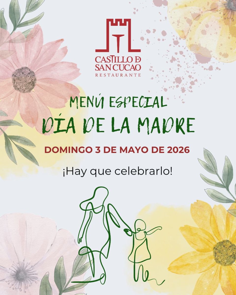 CastilloSCucao's tweet photo. Día de la Madre en el Castillo de San Cucao 🌸

El próximo Domingo 3 de Mayo de 2026 se celebra una de las fechas más especiales del año: el Día de la Madre 💖

Más información aquí:

👉 https://t.co/a7HnWyiySJ

#DíaDeLaMadre #MenúDíaDeLaMadre https://t.co/TJN0Pwr4fE