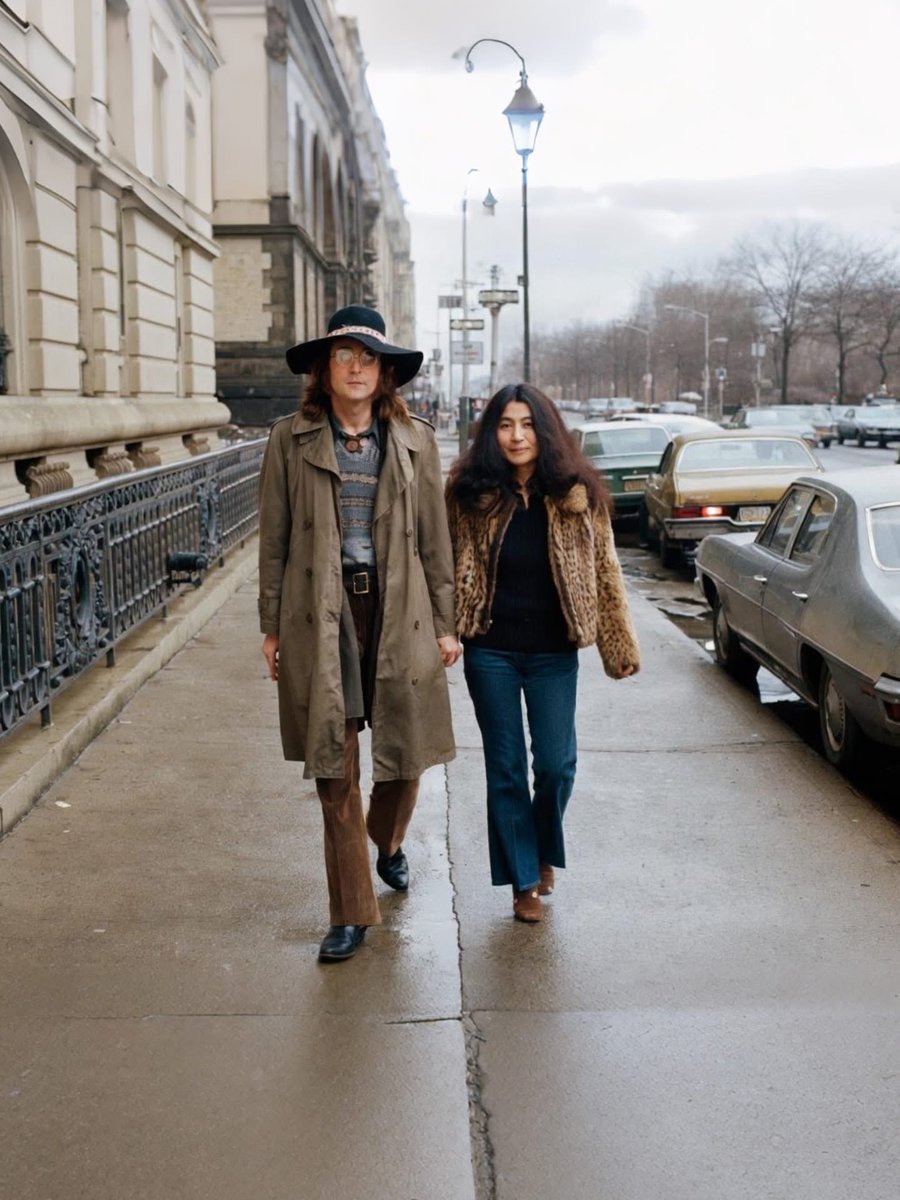 SgtPepper1710's tweet image. #JohnLennon and Yoko, 1974