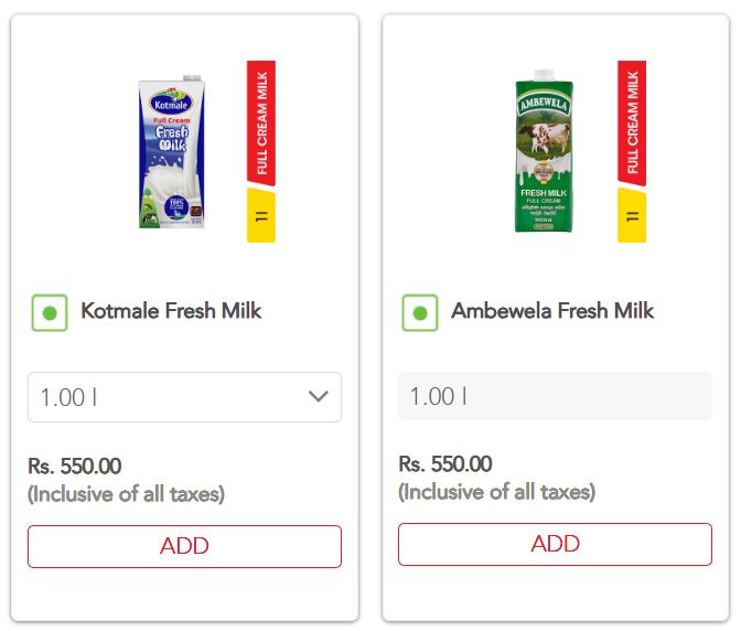 Channa_Amare's tweet image. Amid shortage of #lka fresh milk, Ambewela and Kotmale UHT milk prices have increased

Their full-fat milk is now Rs550/l, while non-fat is Rs570/l
- Up from Rs500-520/l and Rs520/l respectively

Other UHT fresh milk brands like Anchor, RichLife and Maliban are hard to find

#CSE