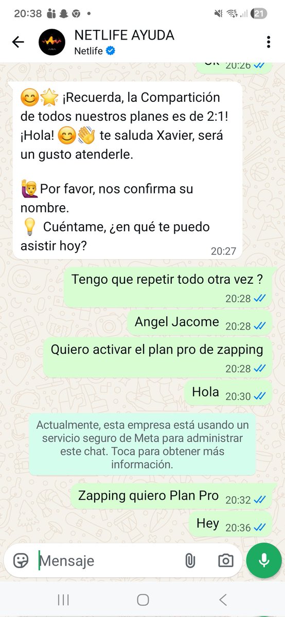 Ajacome1980's tweet photo. Que calvario es contratar un plan con de @zapping_ecu  con @NetlifeEcuador https://t.co/V5GhjY5RL7