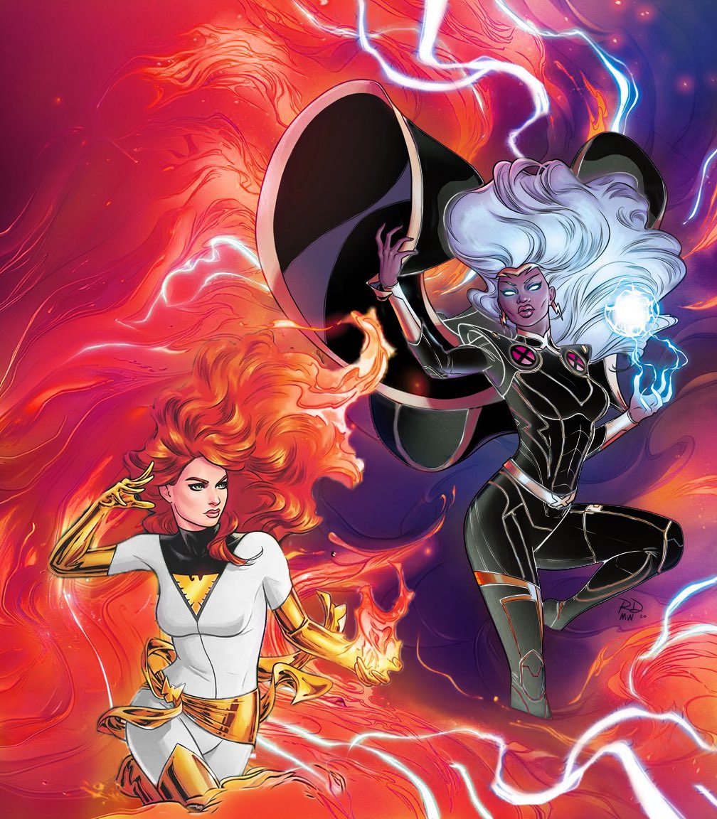Also wanted to make a more Ying Yang edit of this are with Storm in black and Jean Grey in white #xmen