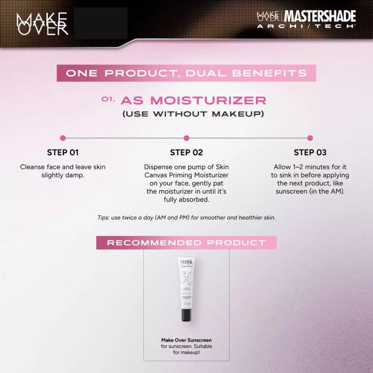 Kahf_Wardah's tweet image. NEW! MAKE OVER Skin Canvas Priming Moisturizer

Hybrid primer-moisturizer adalah moisturizer kulit dan primer makeup. Berperan sebagai makeup booster untuk menyeimbangkan hidrasi dan kelembapan kulit, menciptakan skin canvas yang ideal.

#makeover #paragoncorp #kosmetik #makeup