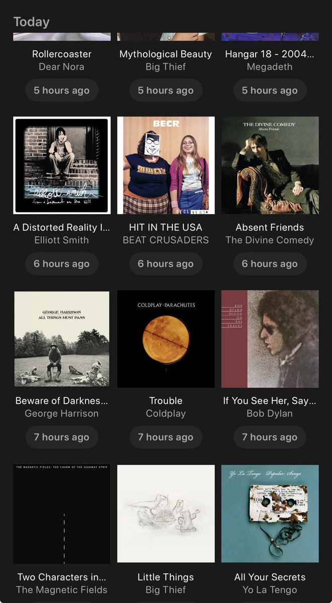 l1lym31's tweet photo. Does this look like the listening history of someone mourning the loss of a relationship I need serious input https://t.co/cnS0o2KluV