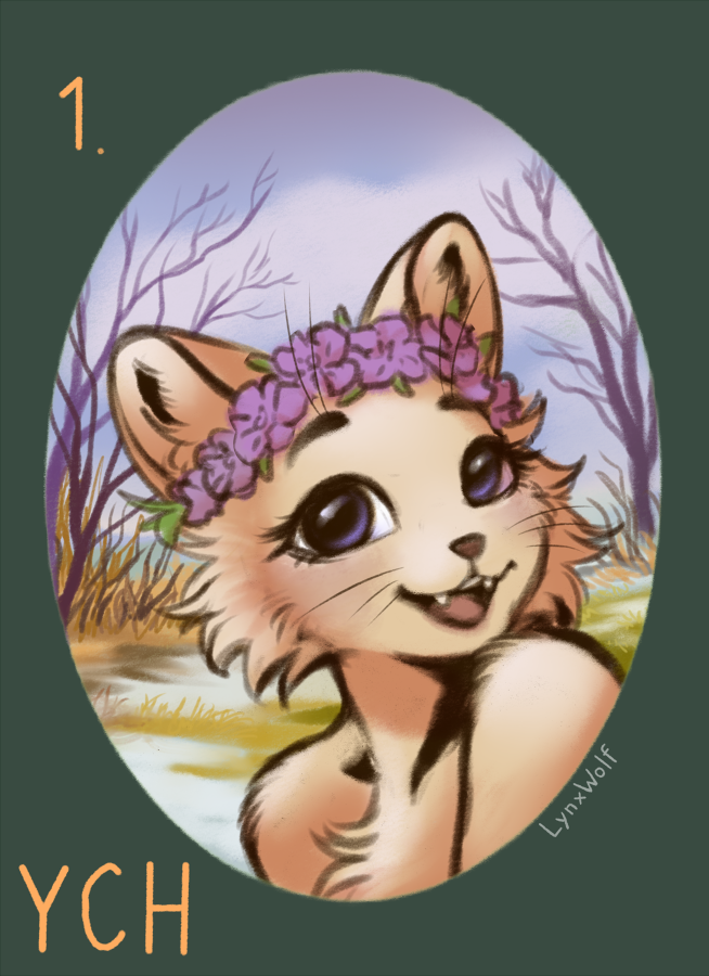 Lynxwolf3's tweet photo. I made some cute things that might interest you (I hope) 
I worked really hard on them and I like how they turned out!

#furryart #art #YCH #SFW #portrait #spring https://t.co/hklzwnUeYX