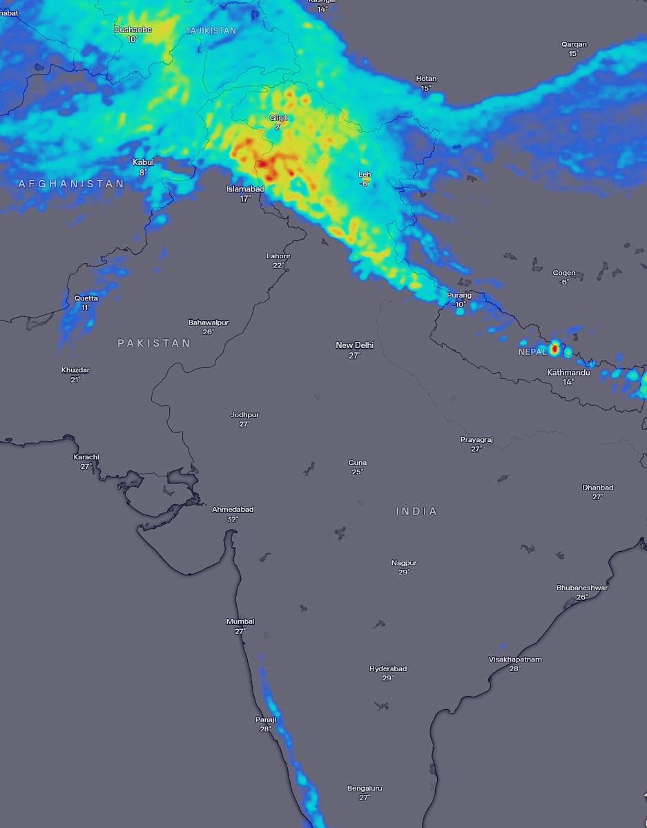 KashmirWeather2's tweet image. 🔴There will be #relief from the rain and thunderstorms after April 10, but i don’t think there is any relief in sight for the Himalayas.
 Current model #indications show that Western Disturbances will continue to arrive and these will mostly continue to impact Jammu &amp;amp; #Kashmir,