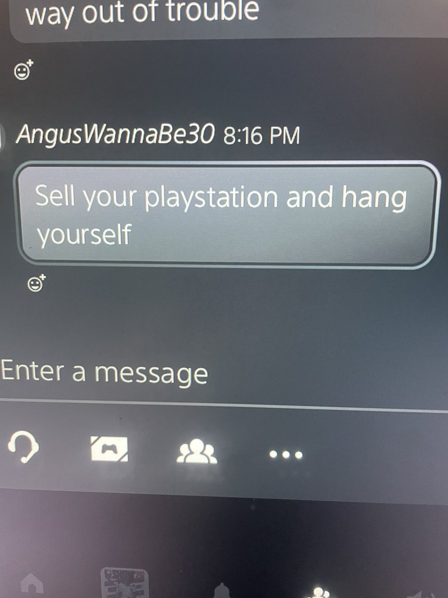 armycrazyhawk's tweet photo. @PlayStation @MLBTheShow Here is someone who should not be playing on your platform. Lost a battlebuddy a year ago who hung himself. Glad I was there to stop my 10 year old from taking it personal. 

Those scoring at home good guys won via a quit. 

This individual needs help. https://t.co/EitYUpSYJu