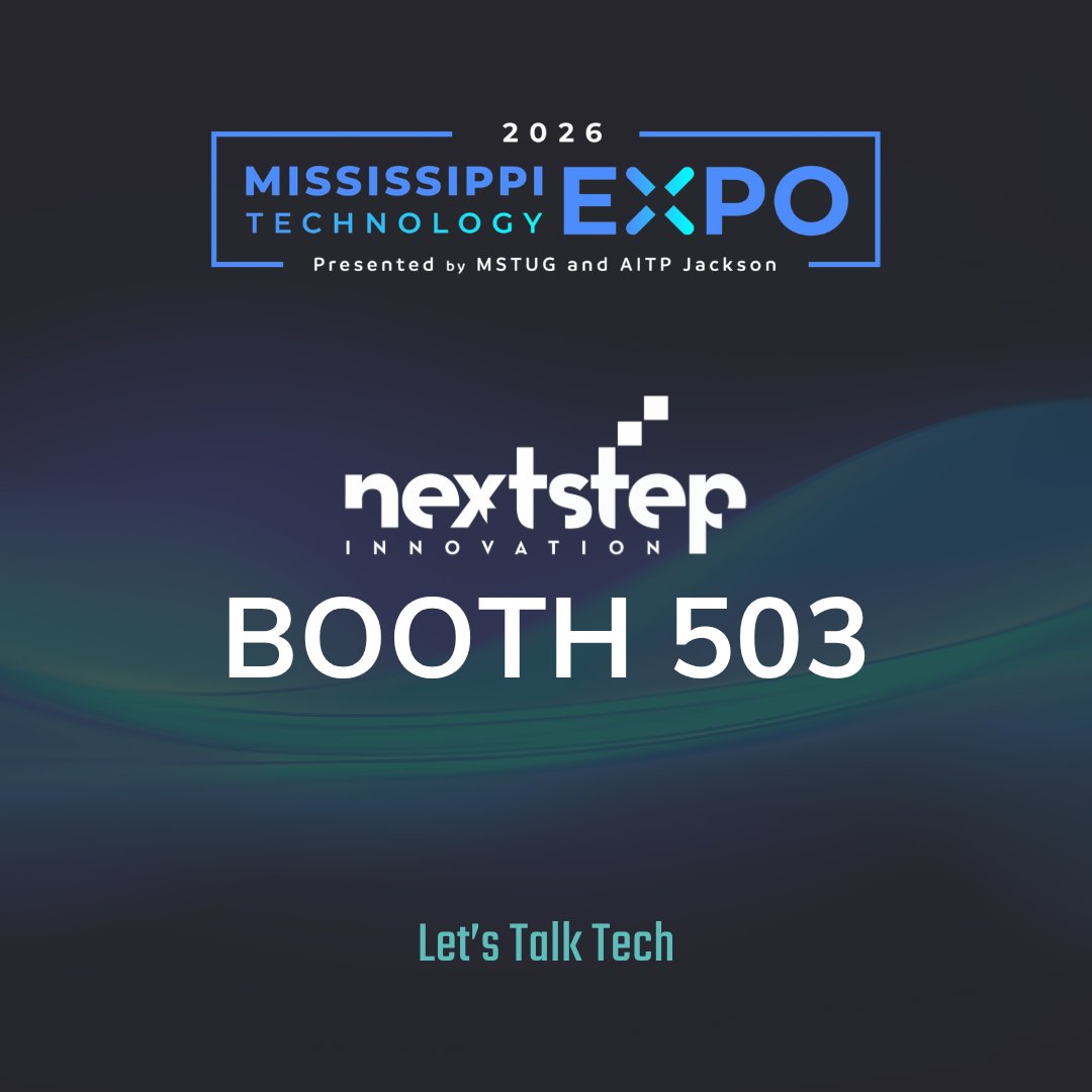 nextstepnsi's tweet photo. Catch us at the 2026 Mississippi Technology Expo, where innovation, insight, &amp; real-world solutions take center stage.
Stop by Booth 503 with Chris Keller. Don’t miss our breakout session

📅 April 9 | 9 AM – 3 PM

Let’s talk about what’s next. #MississippiTech #Cybersecurity https://t.co/pHNoUZQtU0