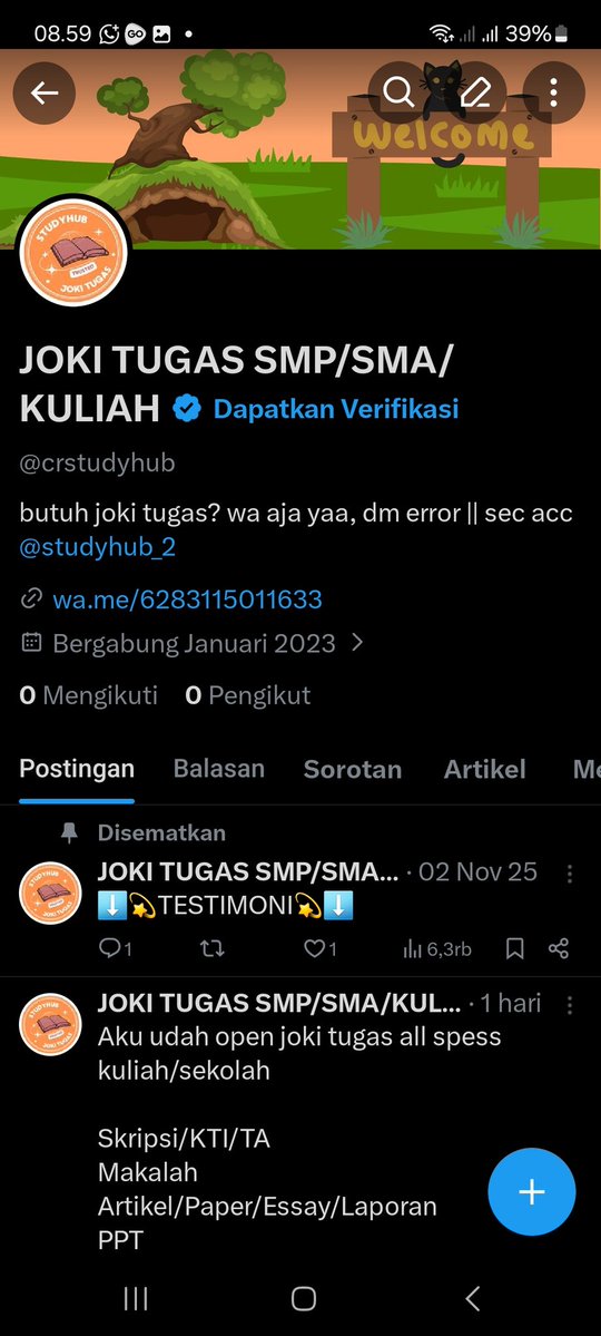 JOKI TUGAS SMP/SMA/KULIAH tweet media