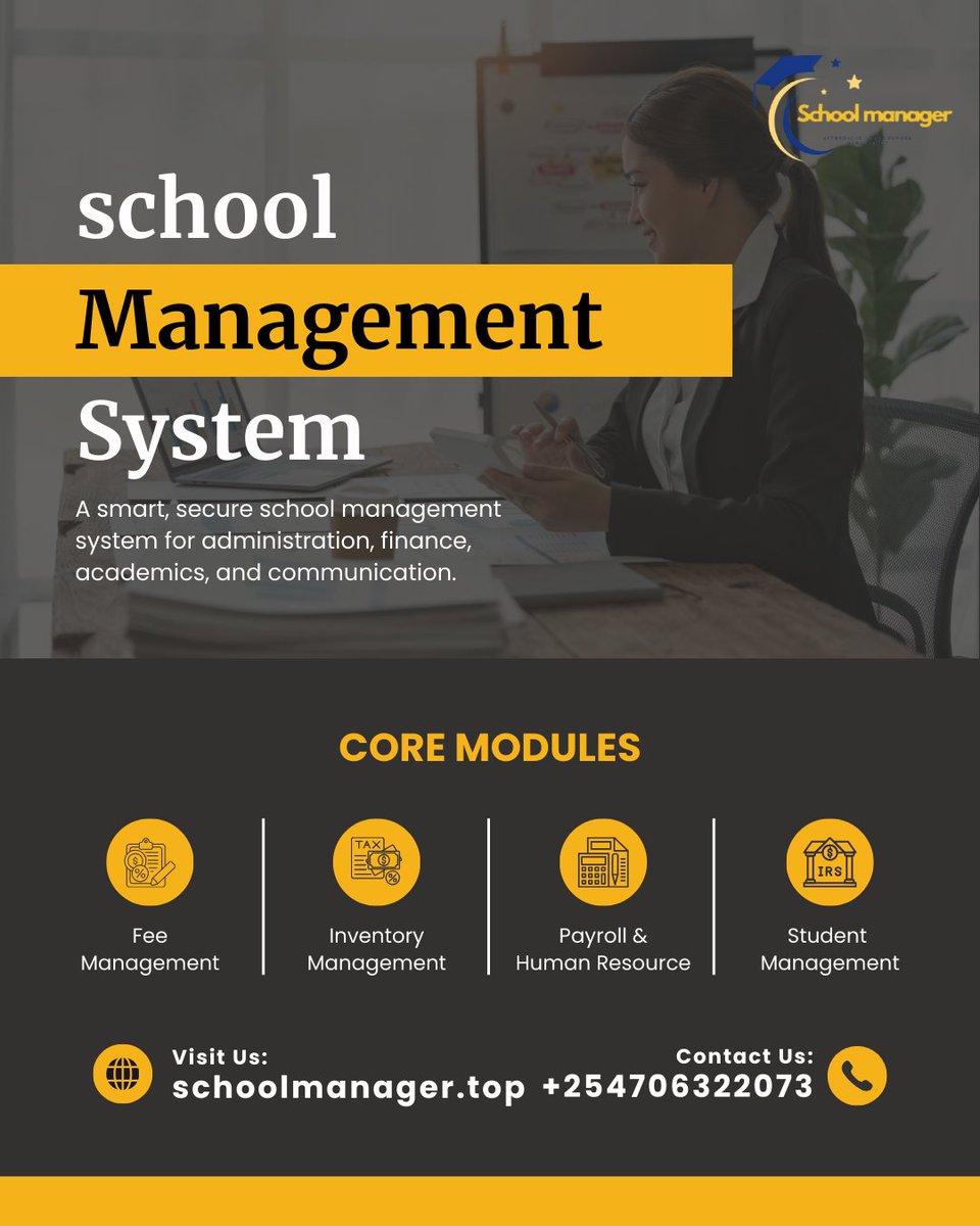 system_20256's tweet photo. Simplify your school operations with one powerful School Management System.
Manage fees, students, payroll, inventory, and more — all in one secure platform.

Try the live demo: https://t.co/KnpR3CWJnQ
Website: https://t.co/YyP24TQ2ei
Call/WhatsApp: +254706322073 https://t.co/mOd2BuyFAP