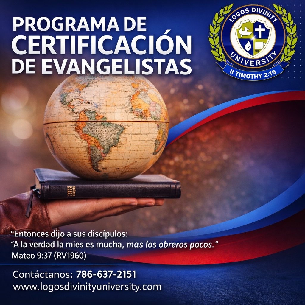AmericanInter17's tweet photo. 🌍🔥 ¡Responde al llamado!
Certifícate como evangelista y lleva el mensaje al mundo ✝️📖

“La mies es mucha…” (Mt. 9:37)

📞 786-637-2151
🌐 https://t.co/HUgyJyG7Te

#Evangelismo #GranComisión #CristoVive #Fe https://t.co/btp6oVqKvk