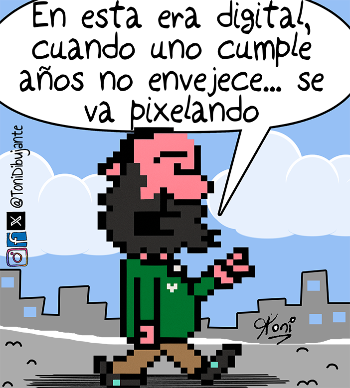 Un año más y no se va pixelando... #Narigones #Cumpleaños #Cumpleañito