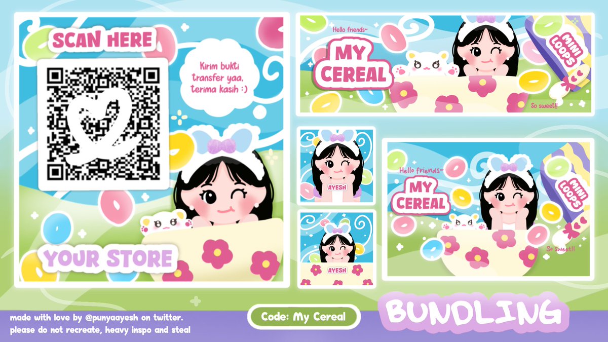 punyaayesh's tweet photo. Yth. Kpd warga nyimupp, saya aku gweh ingin bertanya, kalau paket bundling wabis, layout x, &amp; qr deco aku kasih harga 55k ituu pas, mahal atau murah yaa? Harga satuan:

Leot x = 25k
Leot wabis = 25k
Qris deco = 15k

Harga asli 65k, karena bundling jadi aku diskon 10k
#zonauang https://t.co/mpM1nYcVcY