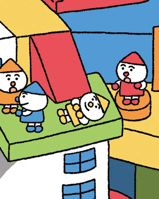 【探し絵本発売まであと8日】 「どーこだ?おうさまのさがしもの」から、 今日はこびとたちが暮らす『たかいたかいつみきのやま』を紹介します。 ・ここで寝ちゃおっと ・これからお買い物 ・雲の上でおにぎり食べよ