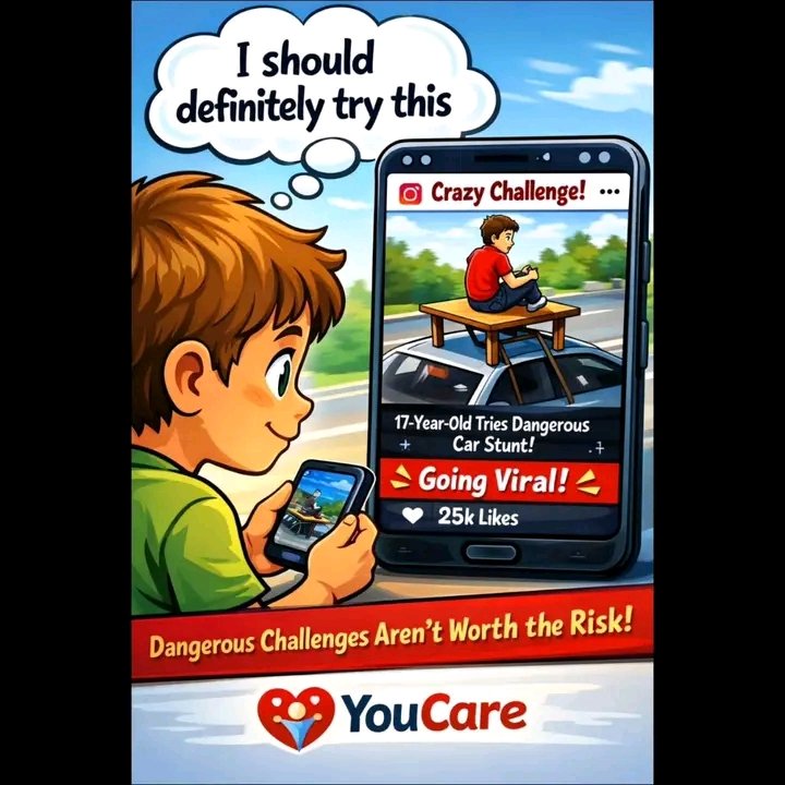 SupercruzeTech's tweet photo. He took one risk for a reel, now we’ve lost everything. 💔 As parents, we didn’t just lose likes. We lost our future, our savings, our child. No trend is worth this. With #YouCare, get instant alerts, stay ahead, and protect them before it’s too late.

#reel #studytips #TikTok https://t.co/n3IZIxc1aR