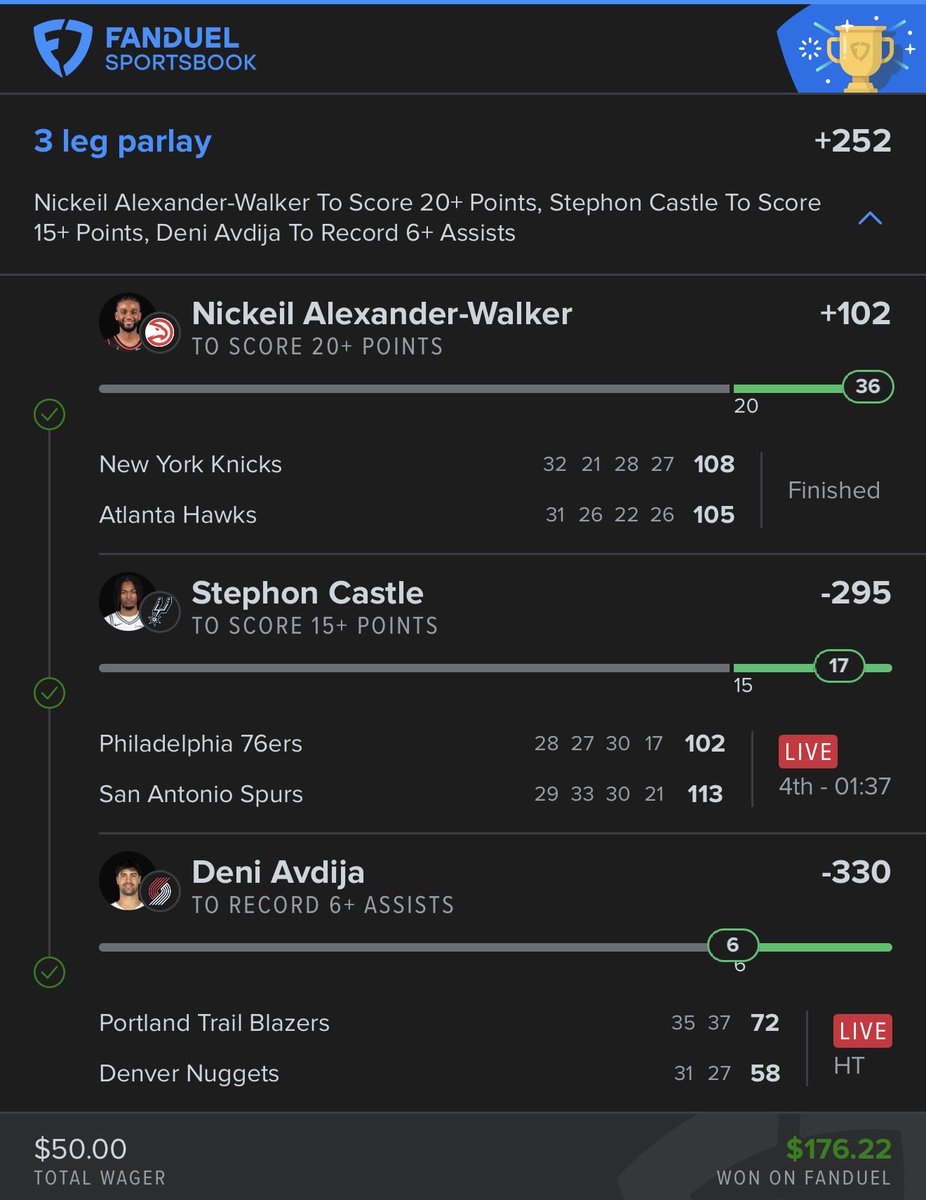 RodneyV729's tweet photo. @CodyBrownBets Thanks Brotha !! 🐐💰 https://t.co/CQZIlEP4ki