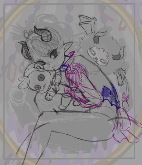 The progress of my art stream!! Ironmouse sketch is almost done. I might draw more of it off stream and then save rendering for the next art stream ^^
