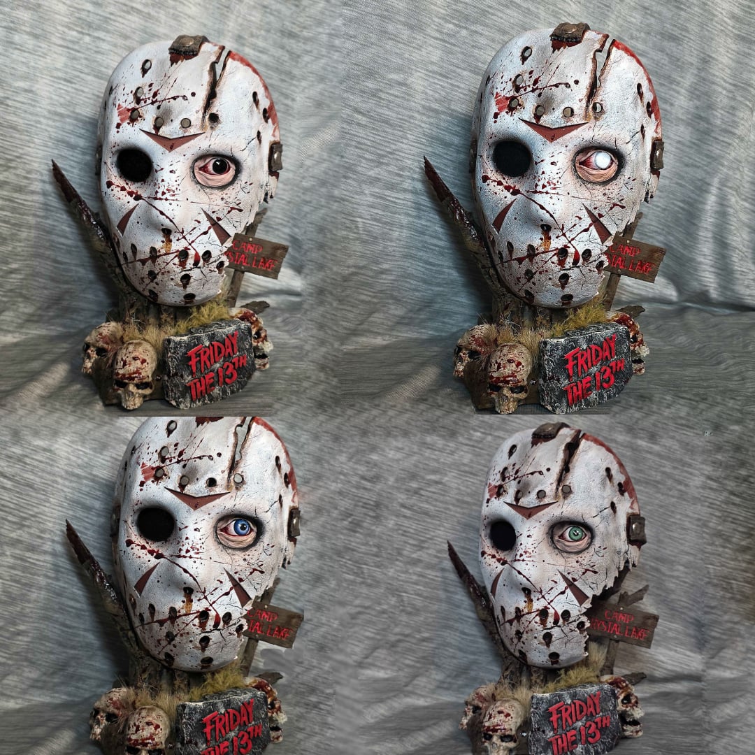 paintwithlinx's tweet image. Modeled by @jullesmodelado  #horror #jason #halloween #jasonvorhees #statue