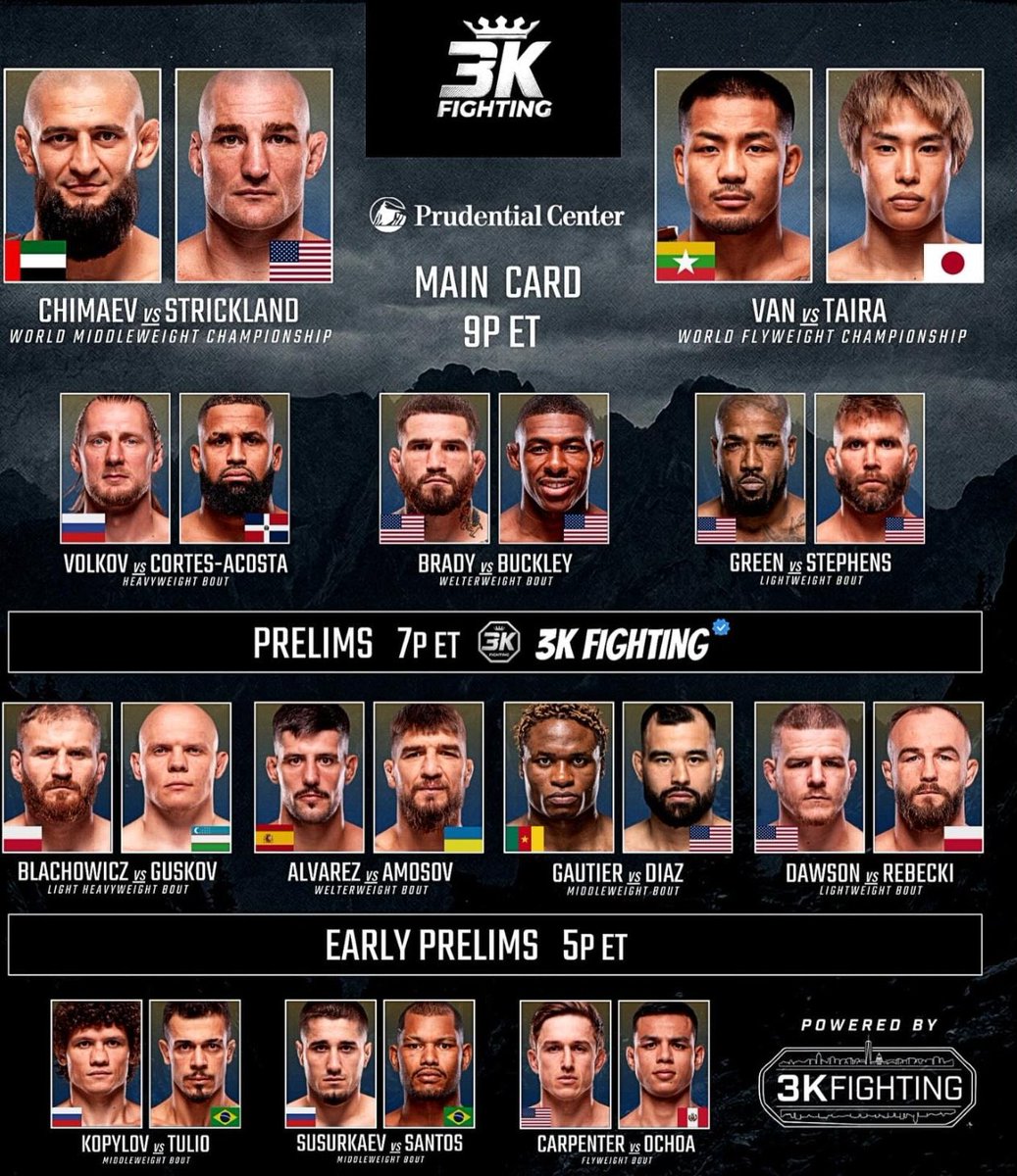 wannmma's tweet image. 年に数回しかない全試合ワクワク大会 #UFC328