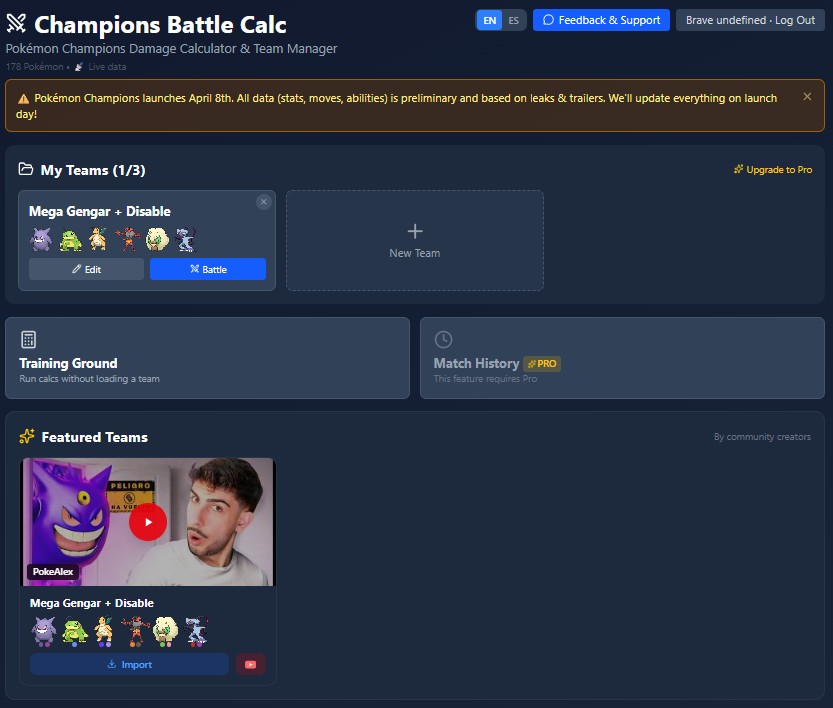 TurnZeroVGC · Pkm Champions tweet media
