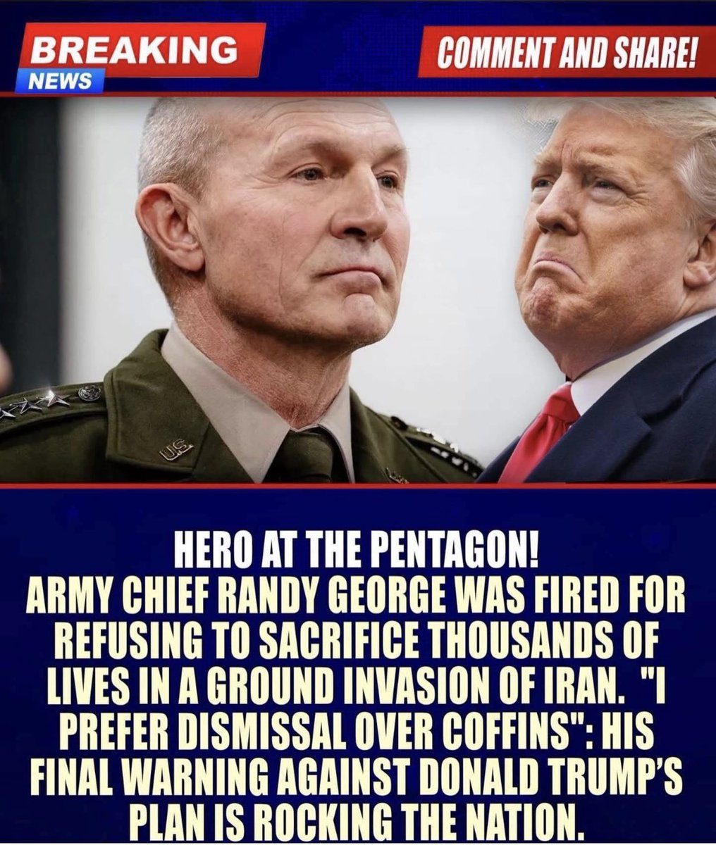 AnnieForTruth's tweet photo. Army Chief Randy George is a man of integrity and a hero! Thank you sir! 🇺🇸 https://t.co/LWWCYmnF9Z