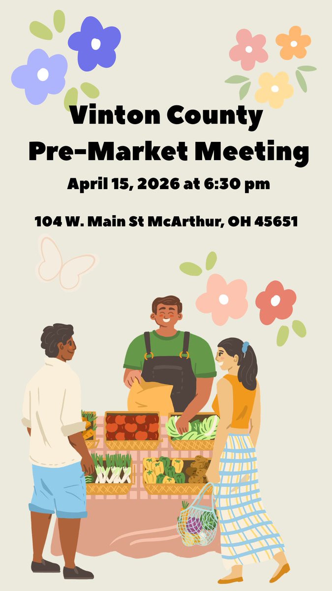 HannahToth_'s tweet photo. Discover Vinton County had scheduled a pre-market meeting to discuss the upcoming farmers market season and had invited vendors and community members to attend and share their input. 
#AthensMidDay #SEO #SoutheastOhioMagazine https://t.co/takHvAe1c9