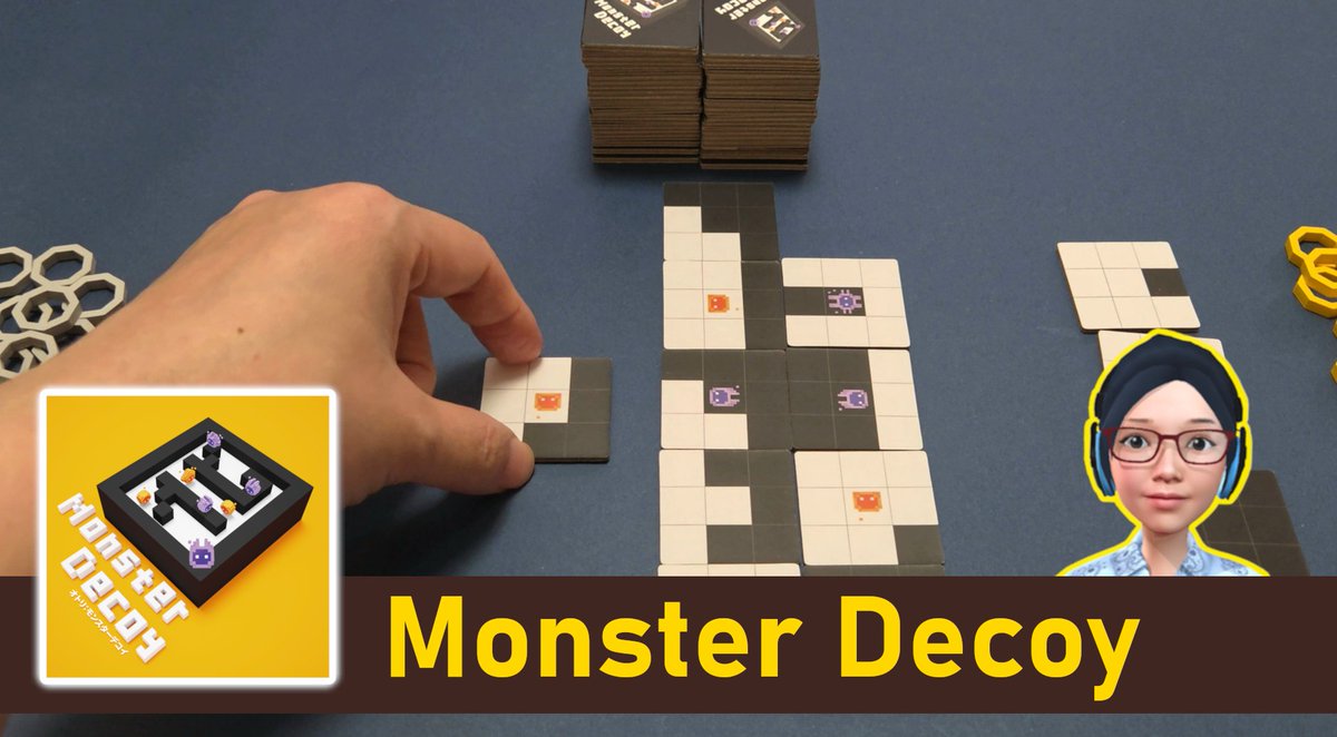 Missmerc007's tweet image. I got to take a look at an an early sample of Kotori's game🤗
Come check out Monster Decoy with me &amp;amp; you might Spot Me Gaffer! 😅
👇Watch it here👇
📺Video : youtu.be/Egj1g5Z8PTs

@PhantomLabGames  
#boardgames #Japan #tabletopgames #brettspiel