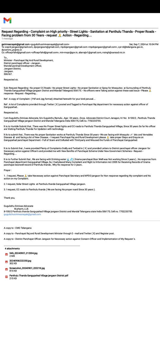 Gugulothu Srinivas Advocate tweet media