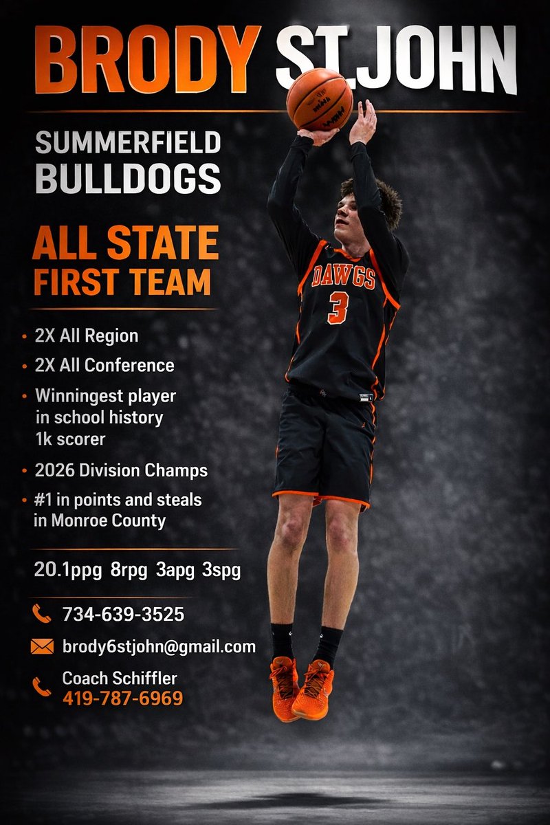 StjohnBrody's tweet photo. Thank you Associated Press for naming me First team all state it’s a huge honor and achievement for me #H2Elite #GoDawgs #NAIA #Juco #CollegeBasketball #NCCA #D3 #DougDonnelly #MichHsBall #Recruiting #offers https://t.co/Fxh5TgG9er