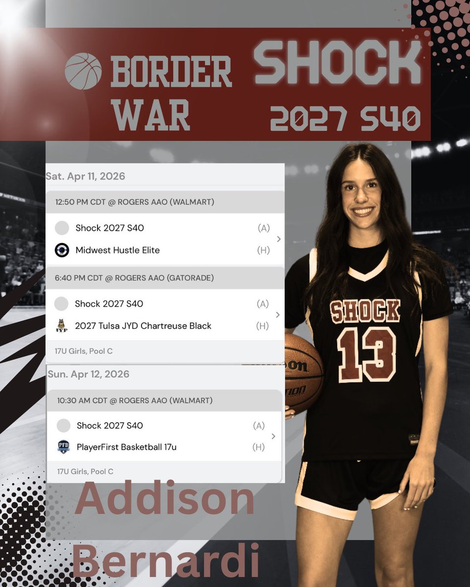 My schedule for this weekend at Border War! So ready to kickoff this summer season! <a href="/Shockhoops/">Shock Hoops</a> <a href="/CoachRubyD/">Ruben Diaz</a> <a href="/PGHOklahoma/">Prep Girls Hoops Oklahoma</a> <a href="/CoachZ_84/">Ty</a> <a href="/thecoachtmay/">Trent May</a>