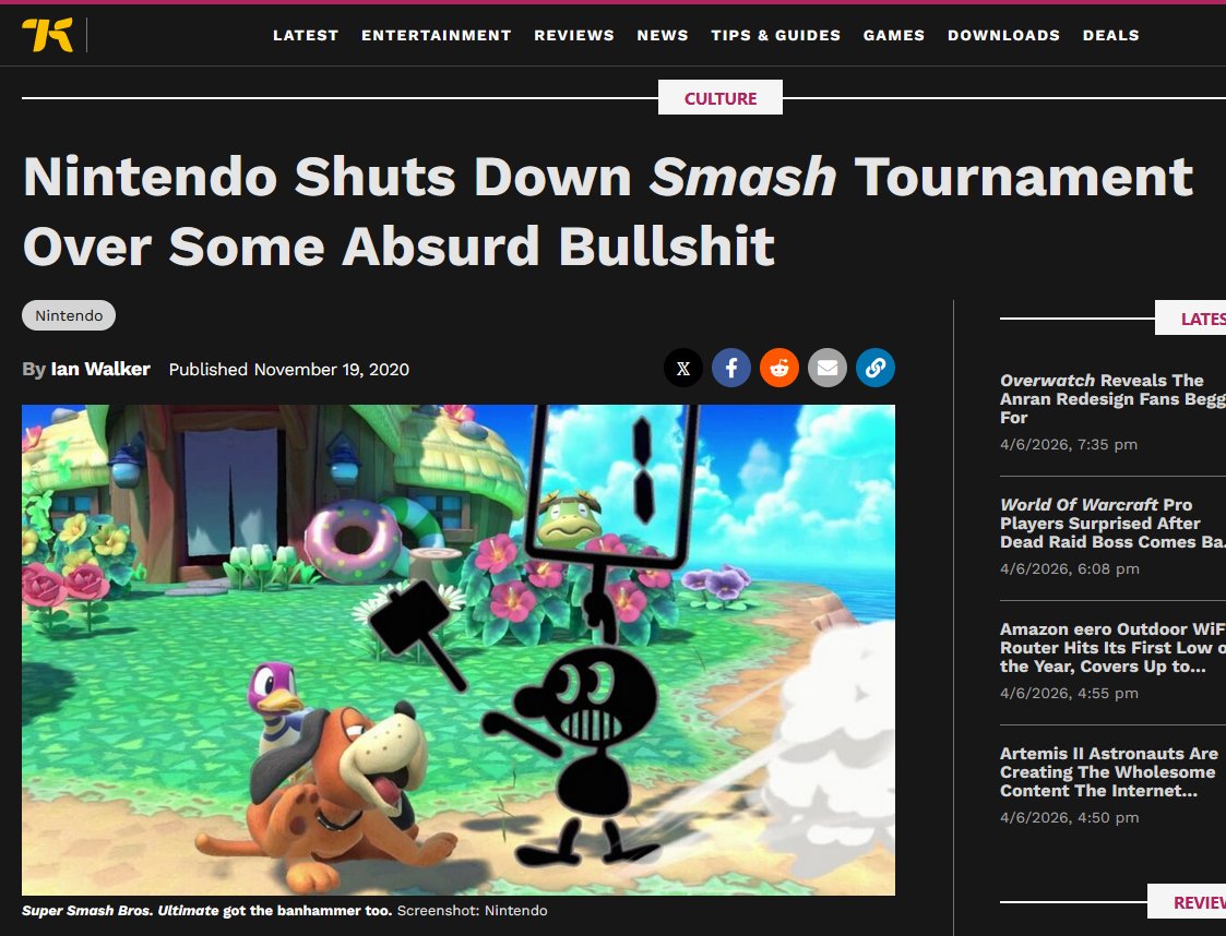 clutchtomi's tweet photo. say what you will about kotaku but 6 years later this is still a phenomenal headline https://t.co/qN9KbMoza3