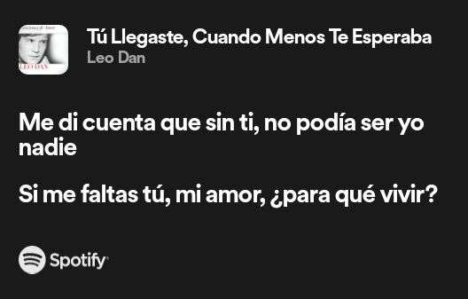 Tú Llegaste, Cuando Menos Te Esperaba // Leo Dan
