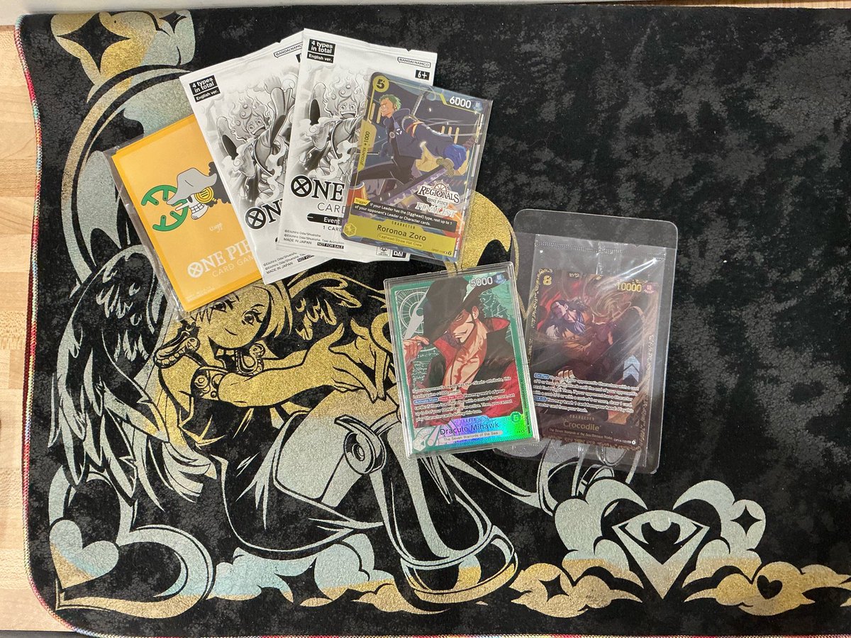 SteeIStrife's tweet photo. Invite Secured!

Won Huzzah Hobbies OPTCG Store Champion with Mihawk. Post ban/rotation pre-OP15 meta was an interesting, added Carrots and Electrical Luna. https://t.co/SpGWrGyN45